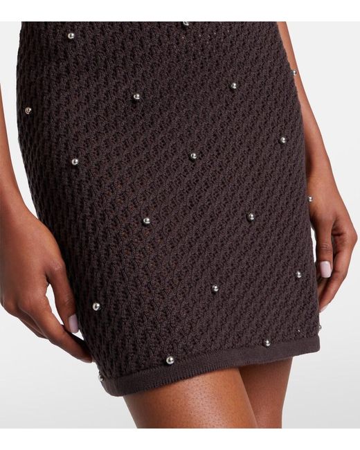 Staud Black Isola Crochet Embellished Cotton Beach Dress