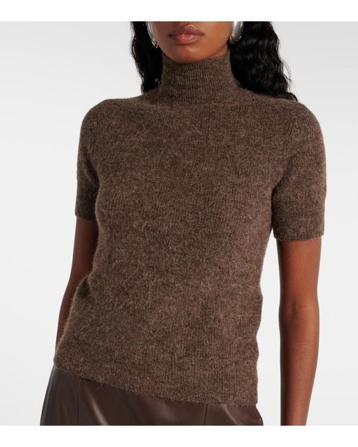 Ralph Lauren Brown Wool-blend Turtleneck Sweater
