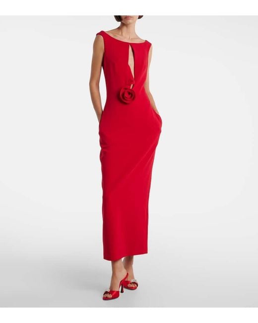 Magda Butrym Red Robe Aus Einem Wollgemisch