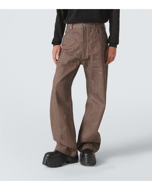 Rick Owens Brown Geth Wide-Leg Jeans for men