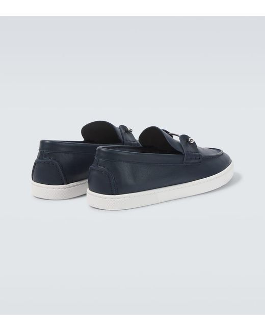 Christian Louboutin Slip-Ons Chambeliboat Aus Leder in Blue für Herren