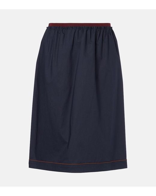 Falda Midi De Algodon Plan C de color Blue