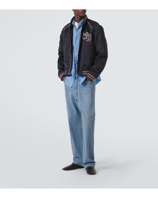 Wales Bonner Blue Marvel Varsity Jacket for men
