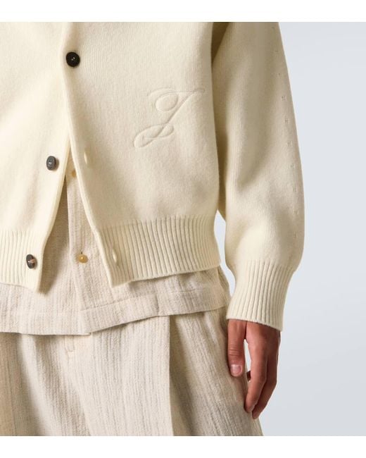 Jacquemus Cardigan Pallone Aus Wolle Und Kaschmir in Natural für Herren