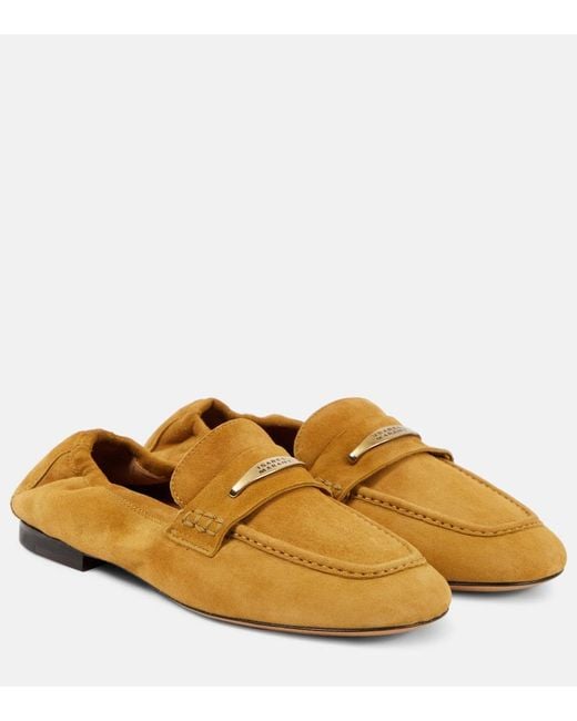 Isabel Marant Yellow Iseri Suede Loafers