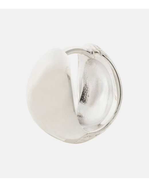 Sophie Buhai White Reversible Sterling Silver Hoop Earrings