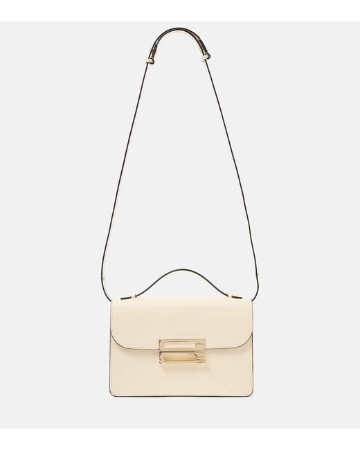 Victoria Beckham Natural Schultertasche Dorian Small Aus Leder