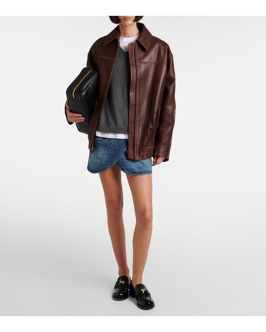 Jonathan Simkhai Brown Huntington Leather Jacket