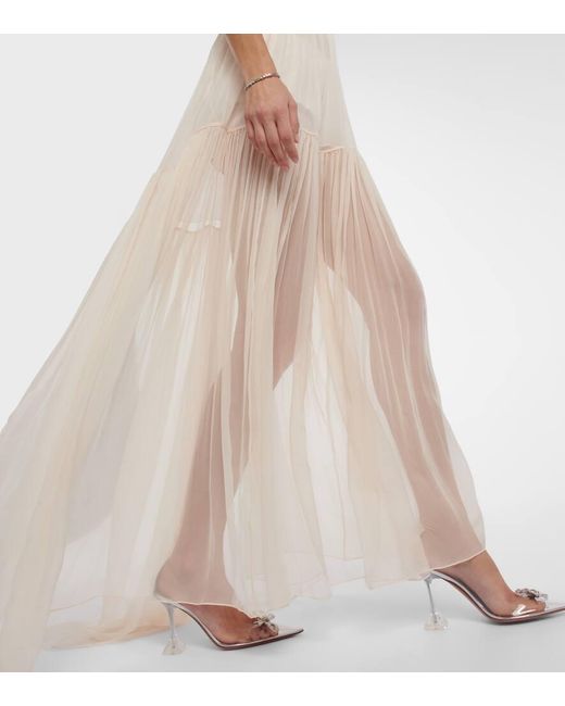 Vestido De Novia En Gasa De Seda Nensi Dojaka de color White