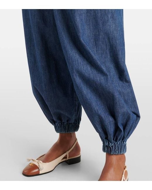 【関税＆送料込み】Valentino Garavani Trousers In Chambray Valentino Garavani Cuffed Chambray Pants | Nordstrom