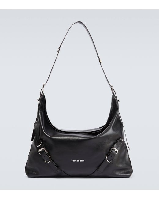 Givenchy Black Voyou Large Leather Shoulder Bag for men