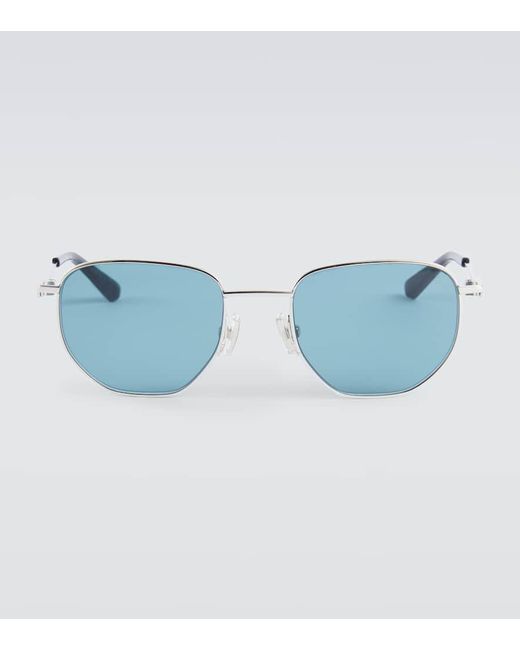Bottega Veneta Runde Sonnenbrille in Blue für Herren