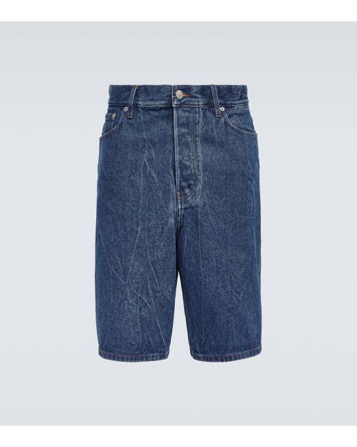 Dries Van Noten Blue Denim Shorts for men