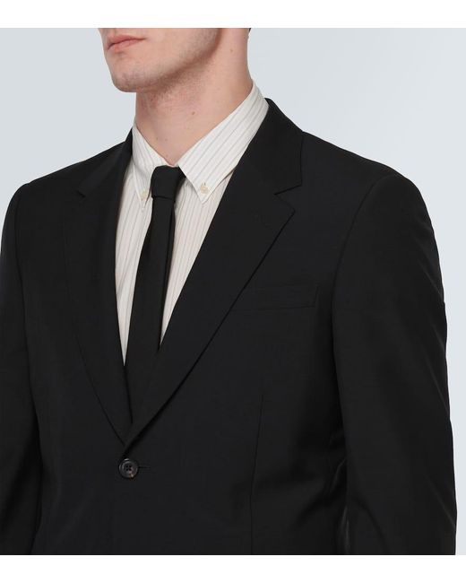Cravatta in misto lana di Saint Laurent in Black da Uomo