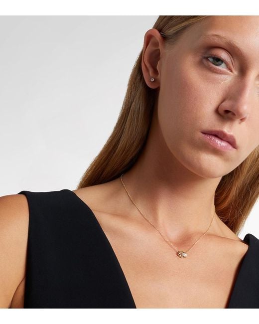 STONE AND STRAND White 14Kt Necklace With Diamonds