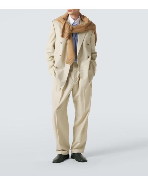 Bottega Veneta Natural Wool And Cotton Gabardine Suit Jacket for men