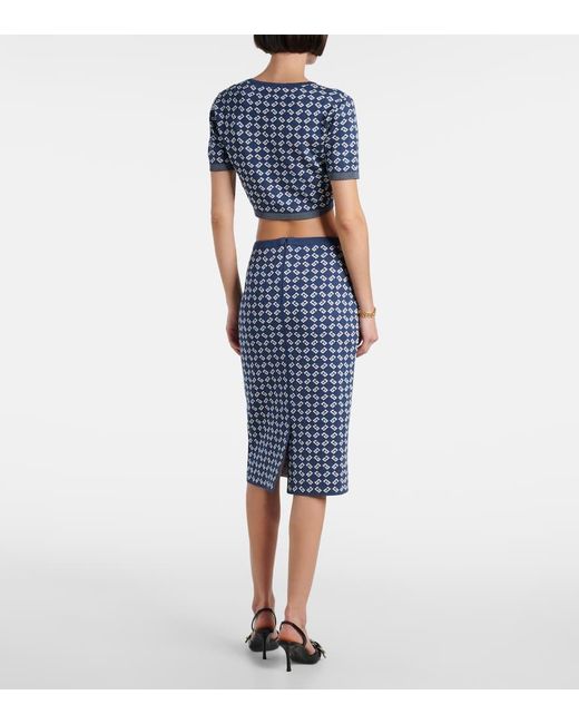 Top Cropped Monogram 72 di Givenchy in Blue