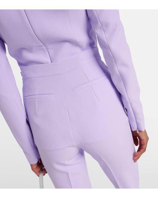Pantalon evase Alexa en crepe Safiyaa en coloris Purple
