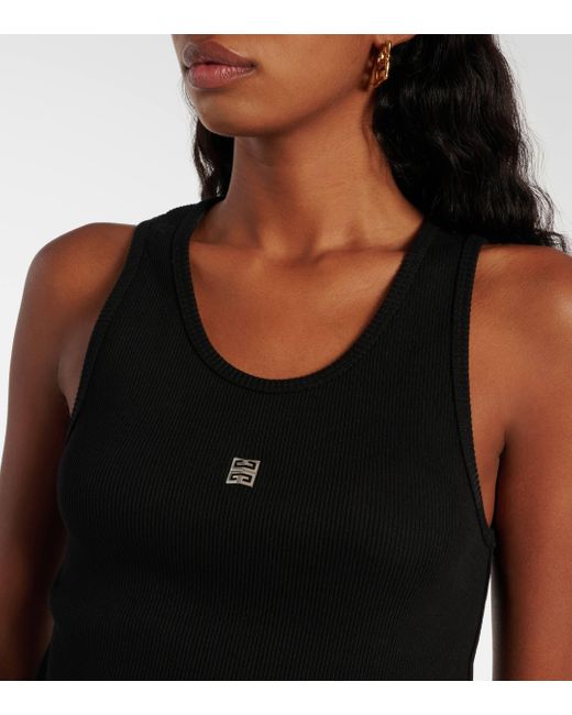 Givenchy Black 4g Cotton Tank Top