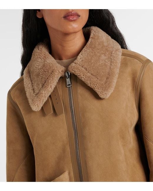 Ralph Lauren Natural Watson Shearling Jacket