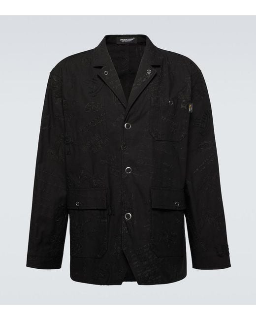 Undercover Black Cotton-Blend Jacket for men