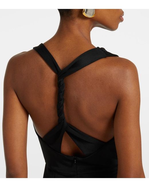 Rebecca Vallance Black Domenica Halterneck Gown