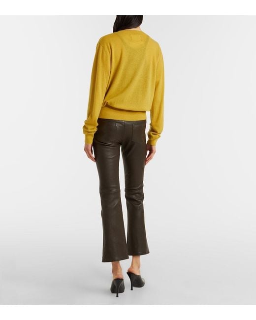 Stouls Gray Dean 22 Leather Flared Pants