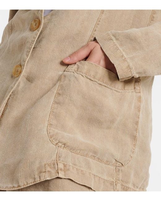 Velvet Natural Lenny Linen Blazer