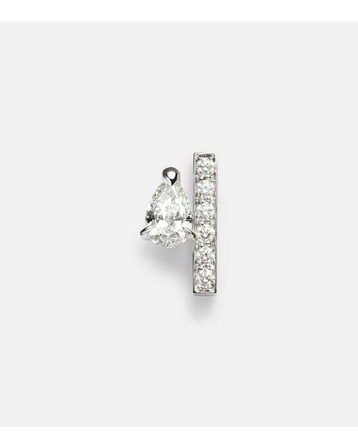 Repossi White Serti Sur Vide 18Kt Single Earring With Diamonds