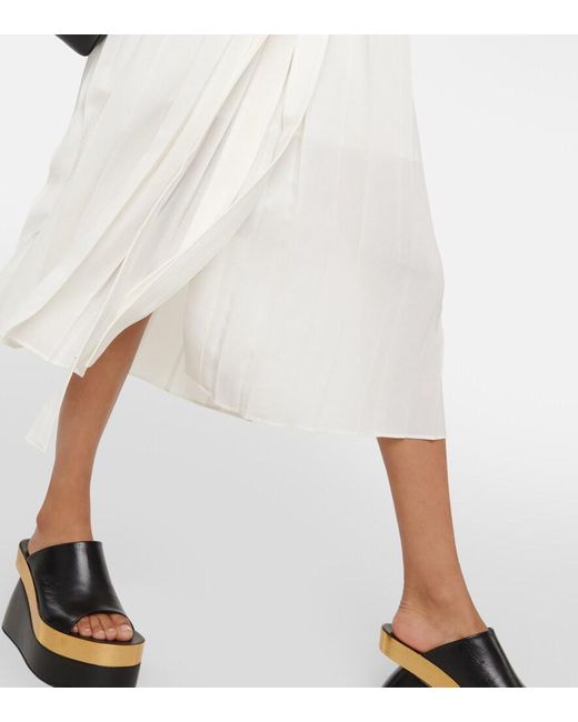 Robe Midi Davidge En Coton Et Soie Joseph en coloris White