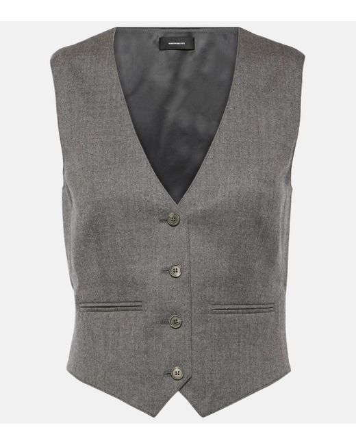 Wardrobe NYC Gray Single-breasted Vest