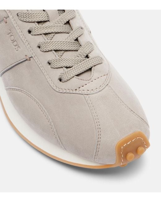 Tod's White Runner Suede Sneakers