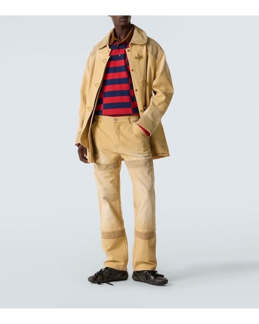 Wales Bonner Natural Sierra Corduroy-Trimmed Canvas Jacket for men