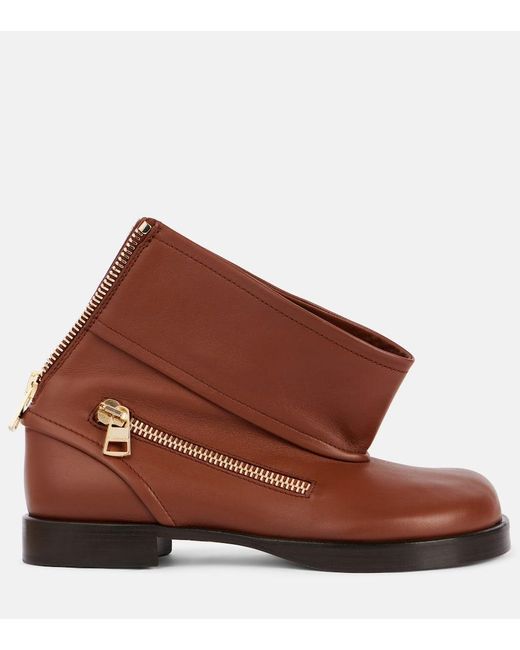 J.W. Anderson Brown Leather Biker Boots