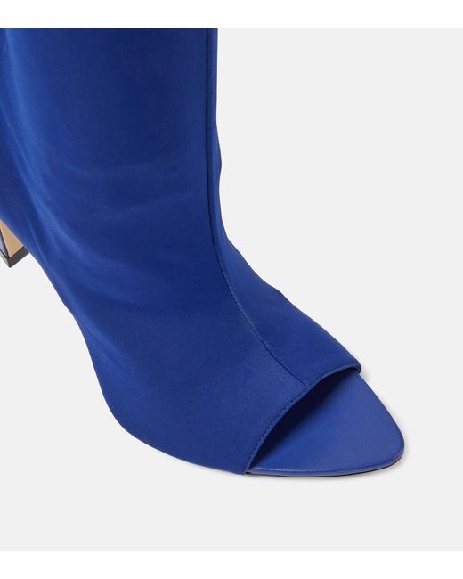 Stivali cuissardes Peep Toe di Victoria Beckham in Blue