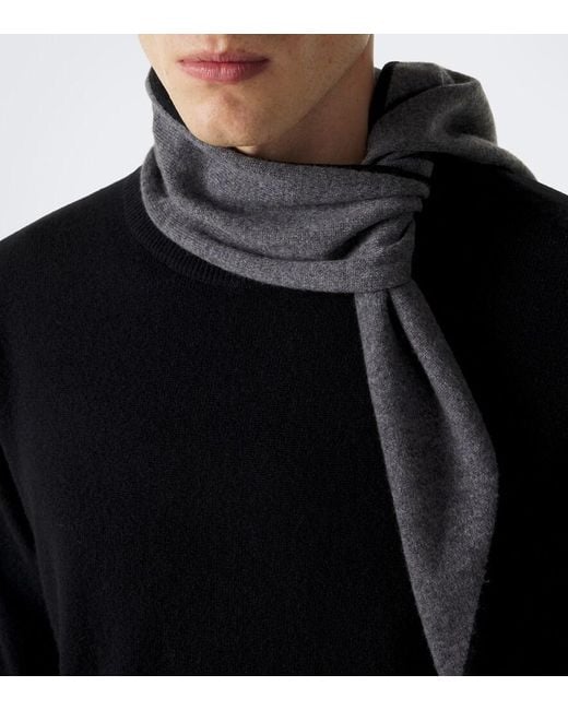 Lisa Yang Gray Chelsea Cashmere Scarf for men