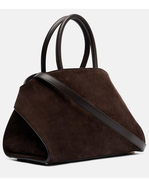 Ferragamo Black Hug Suede Tote Bag