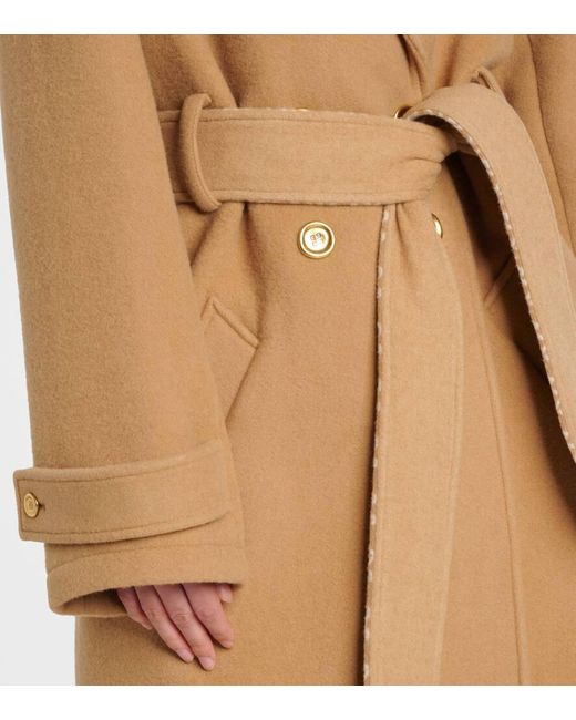 Givenchy Brown Mantel Aus Wolle Und Seide