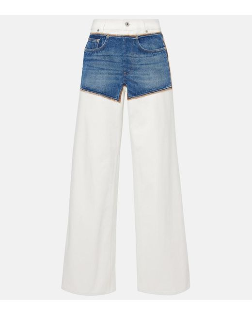 Jean Paul Gaultier Blue Petit Grand Trompe L'Oeil Straight Jeans