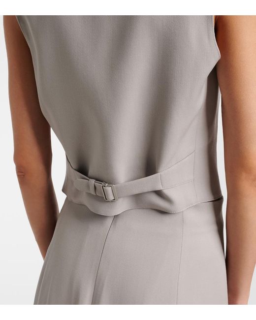Wardrobe NYC Gray Virgin Wool Waistcoat