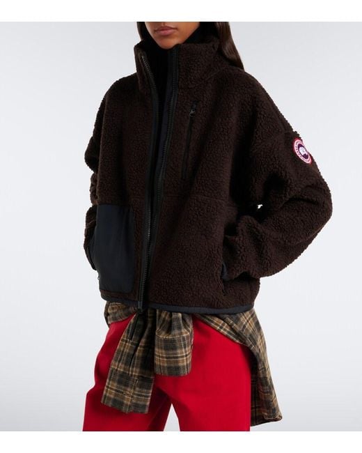 Canada Goose Black Simcoe Wool-Blend Fleece Jacket