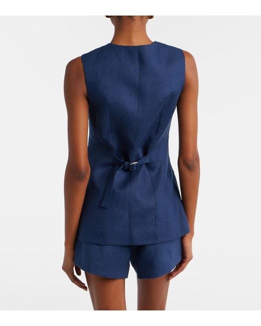 Posse Blue Matilda Linen Vest