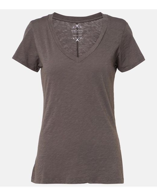 Velvet Gray Lilith Cotton Jersey T-Shirt