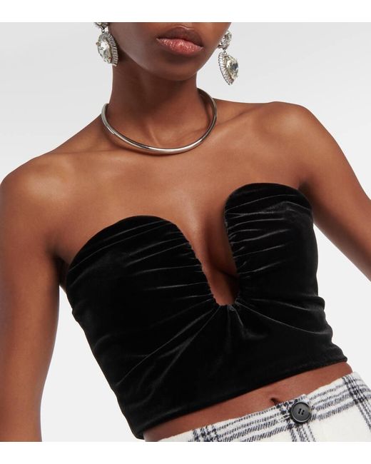 Top Cropped di Self-Portrait in Black