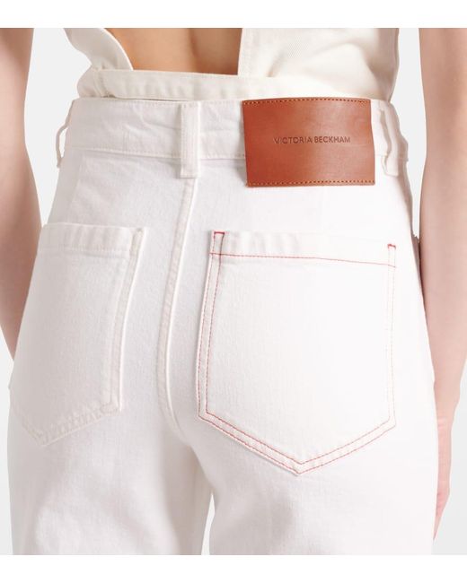 Victoria Beckham White High-Rise Jeans Alina