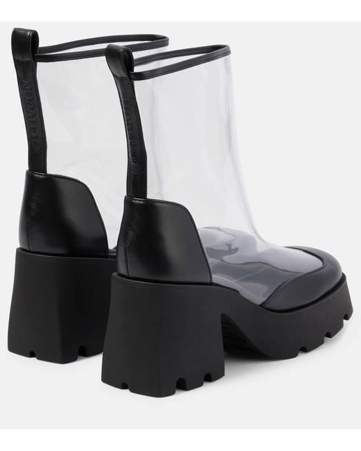 NODALETO Black Ankle Boots Bulla Rainy mit Leder