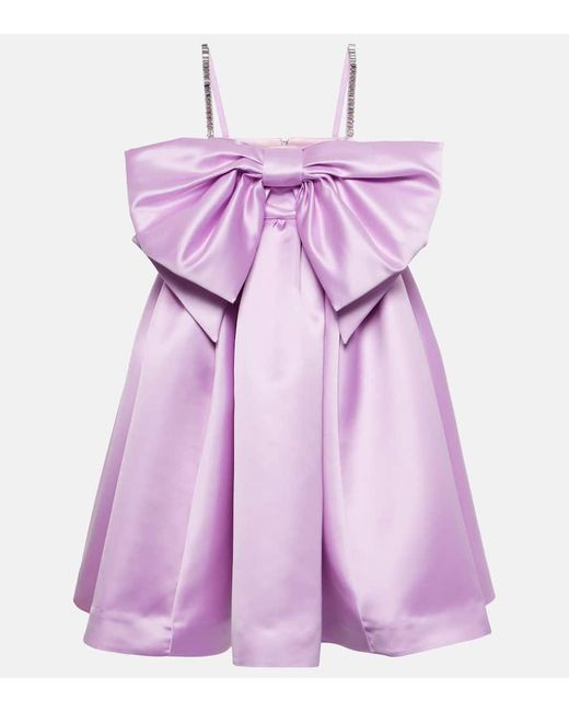 Nina Ricci Purple Minikleid aus Duchesse-Satin