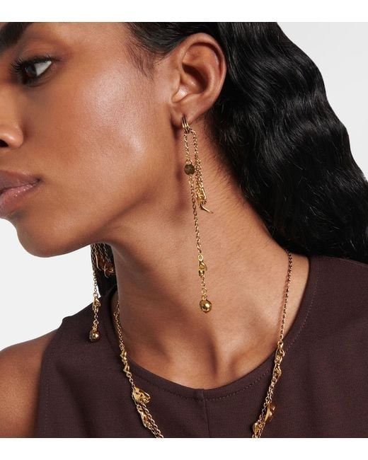 Lemaire White Estampe Drop Earrings