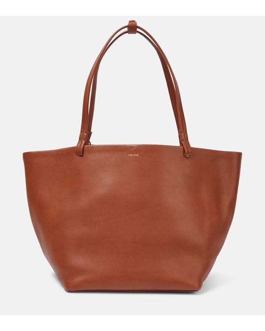 The Row Red Park Leather Tote Bag