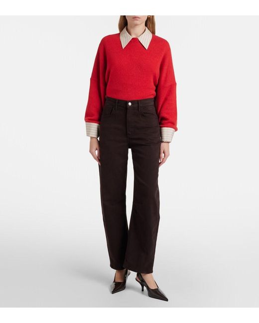Citizens of Humanity Black Miro Cropped Barrel-Leg Jeans